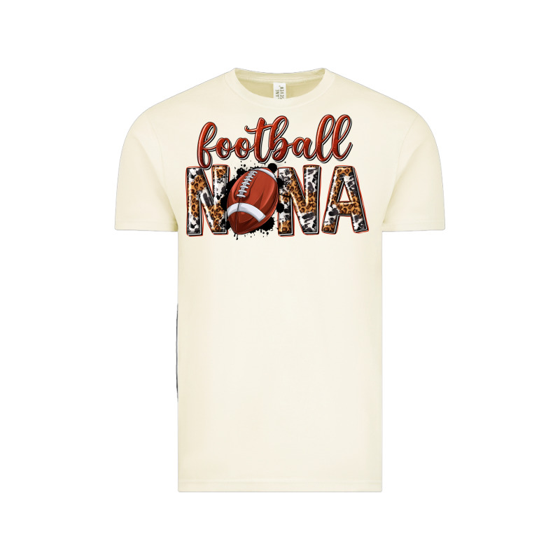 Football Nana With Leopard Vintage Tee by texasbilliewilder | Teevron