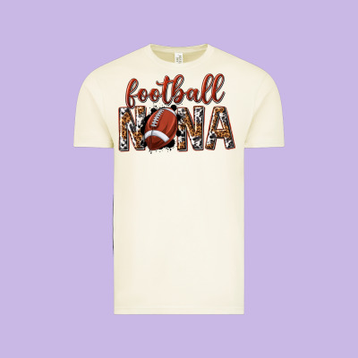 Vintage Tee football nana with leopard