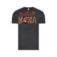 Vintage Black football nana with leopard Vintage Tee - texasbilliewilder