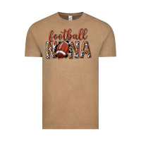 Vintage Coffee football nana with leopard Vintage Tee - texasbilliewilder