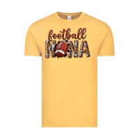 Vintage Mustard football nana with leopard Vintage Tee - texasbilliewilder