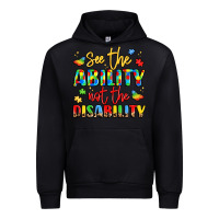 Black see the ability not the disability Urban Hoodie - LillyAllenDesigns