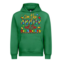 Emerald see the ability not the disability Urban Hoodie - LillyAllenDesigns