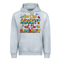 Heather Grey see the ability not the disability Urban Hoodie - LillyAllenDesigns
