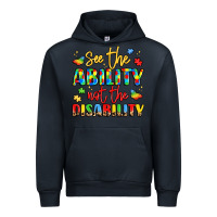 Navy see the ability not the disability Urban Hoodie - LillyAllenDesigns