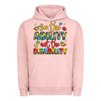 Pigment Salmon see the ability not the disability Urban Hoodie - LillyAllenDesigns