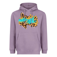 Lavender glitter leopard turquoise patch Heavyweight Hoodie - AdoDesignShop