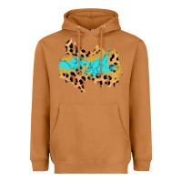 Meerkat glitter leopard turquoise patch Heavyweight Hoodie - AdoDesignShop