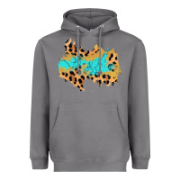 Storm glitter leopard turquoise patch Heavyweight Hoodie - AdoDesignShop