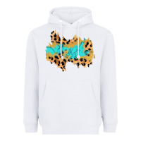 White glitter leopard turquoise patch Heavyweight Hoodie - AdoDesignShop