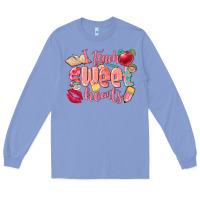 Colony Blue i teach sweet hearts valentine's day teacher Long Sleeve Tee - FaDigitalArtStudio