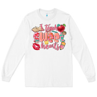 White i teach sweet hearts valentine's day teacher Long Sleeve Tee - FaDigitalArtStudio