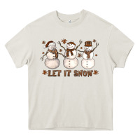Cream Let It Snow Snowmen Heavy Core Tee - LillyAllenDesigns