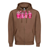Chestnut breast cancer coffee cups Zipper Hoodie - JahusDesignShop