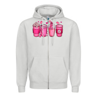 Dove Grey breast cancer coffee cups Zipper Hoodie - JahusDesignShop