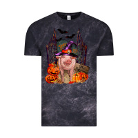 Cloud Black Pig halloween Vintage Tee - RanaPortraitStore