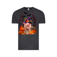 Vintage Black Pig halloween Vintage Tee - RanaPortraitStore