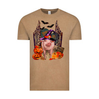 Vintage Coffee Pig halloween Vintage Tee - RanaPortraitStore
