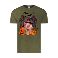 Vintage Olive Pig halloween Vintage Tee - RanaPortraitStore