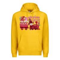 Lemon valentines express with gnomies Premium Hoodie - NancyCooperArtShop