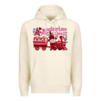 Tofu valentines express with gnomies Premium Hoodie - NancyCooperArtShop