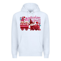 White valentines express with gnomies Premium Hoodie - NancyCooperArtShop