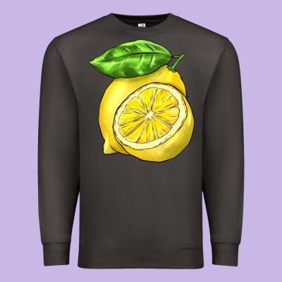 Lemon Premium Sweatshirt Designed By Barkaloodesign
