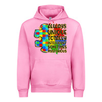 Fuchsia Pink always unique totally intelligent sometimes myster Urban Hoodie - LillyAllenDesigns