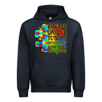 Navy always unique totally intelligent sometimes myster Urban Hoodie - LillyAllenDesigns