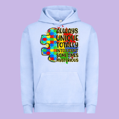 Always Unique Totally Intelligent Sometimes Myster Urban Hoodie Designed By Lillyallendesigns