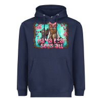 Navy mama bear sees all Heavyweight Hoodie - Artiststas