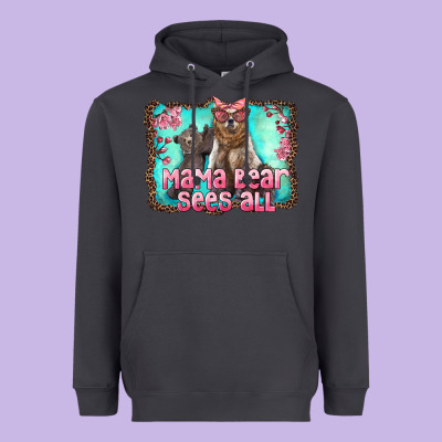 Mama Bear Sees All Heavyweight Hoodie Designed By Artiststas