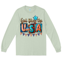 Matcha God bless the USA 4th of july Long Sleeve Tee - CowGirlArtShop