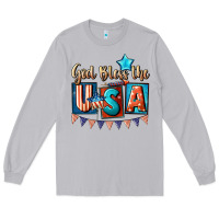 Moon Dust God bless the USA 4th of july Long Sleeve Tee - CowGirlArtShop