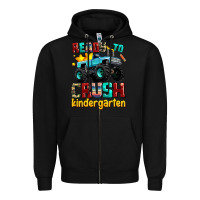 Black ready to school crush kindergarten Zipper Hoodie - AdoDesignShop