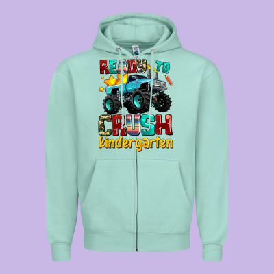 Ready To School Crush Kindergarten Zipper Hoodie Designed By Adodesignshop