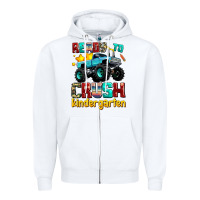 White ready to school crush kindergarten Zipper Hoodie - AdoDesignShop