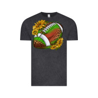 Vintage Black footballwithsunflowers Vintage Tee - texasbilliewilder
