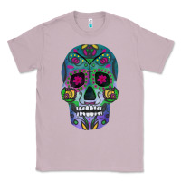 Lilac sugar skull Classic Tee - FaDigitalArtStudio