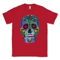 Red sugar skull Classic Tee - FaDigitalArtStudio