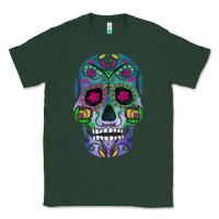 Sports Green sugar skull Classic Tee - FaDigitalArtStudio