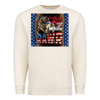 Sandshell Red White Rawr Dinosaur T-Rex Premium Sweatshirt - LillyAllenDesigns
