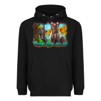 Black mama bear sees all with sunflowers Heavyweight Hoodie - Artiststas