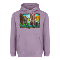Lavender mama bear sees all with sunflowers Heavyweight Hoodie - Artiststas