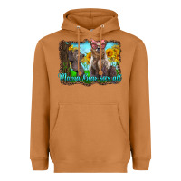 Meerkat mama bear sees all with sunflowers Heavyweight Hoodie - Artiststas