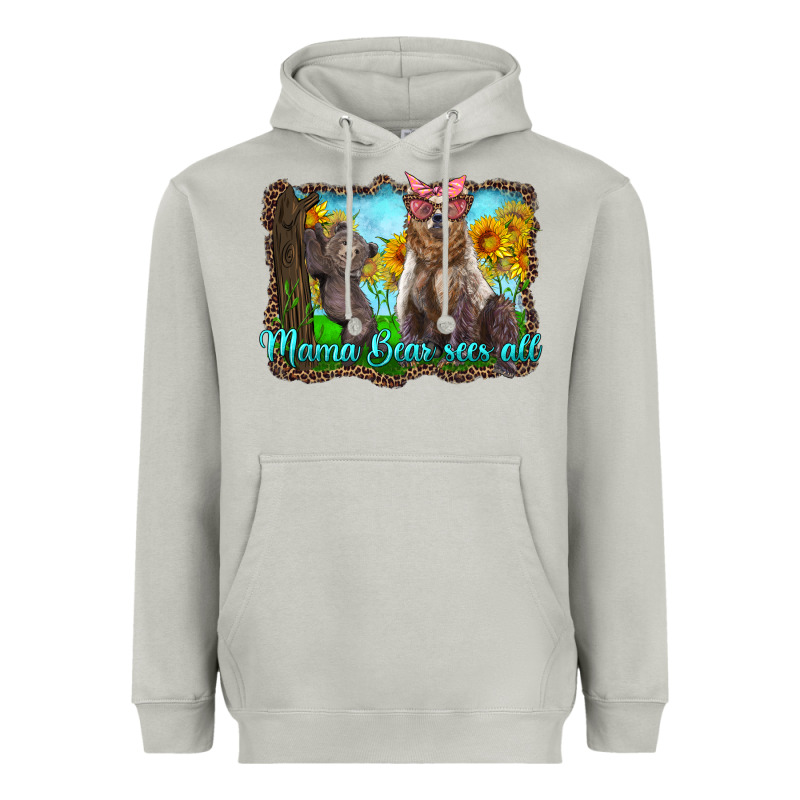 Mama Bear Sees All With Sunflowers Heavyweight Hoodie by Artiststas | Teevron