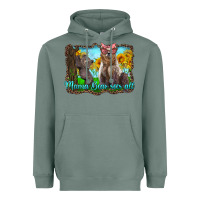 Sage mama bear sees all with sunflowers Heavyweight Hoodie - Artiststas