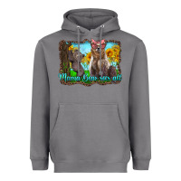 Storm mama bear sees all with sunflowers Heavyweight Hoodie - Artiststas