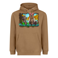 Toasted Coconut mama bear sees all with sunflowers Heavyweight Hoodie - Artiststas
