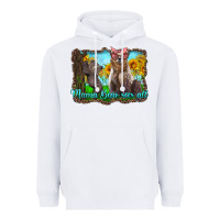 White mama bear sees all with sunflowers Heavyweight Hoodie - Artiststas